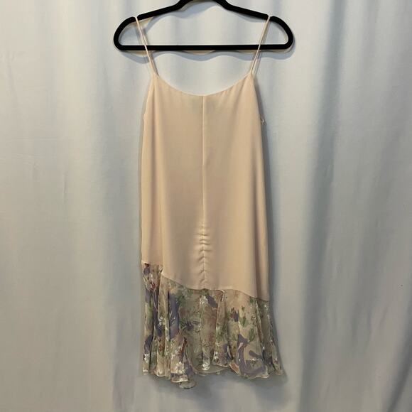 Ursala of Switzerland Pink Pastel Floral Ruffle Bottom Dress Vintage VTG 80s 6 - Picture 5 of 7